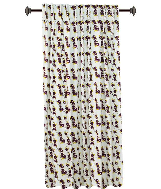 Purple Flowers-Backloop Curtain