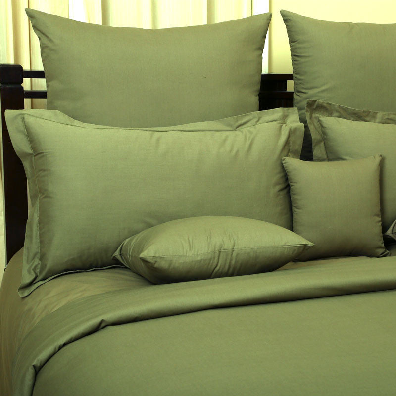Pure Bedsheet With Pillow Cover(Mud)