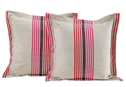 Metro Stripe Pink Medium Cushion Cover