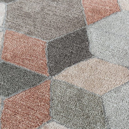 Mosaique Rug 5070 in Cl.Grey-Lt.Coral