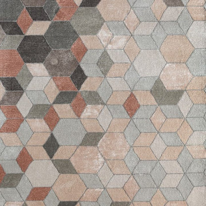 Mosaique Rug 5070 in Cl.Grey-Lt.Coral