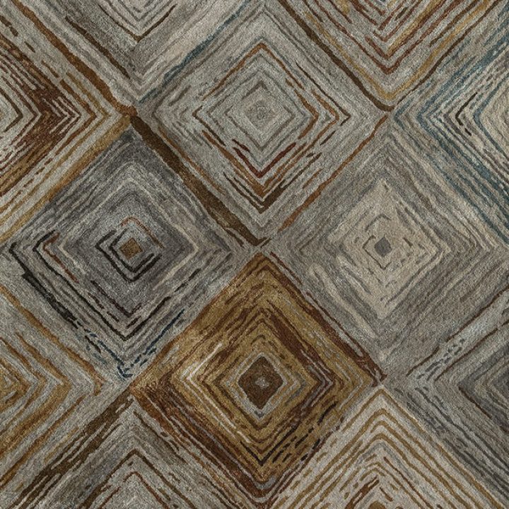 Regene Rug 3656 in Silver-Amber Gold