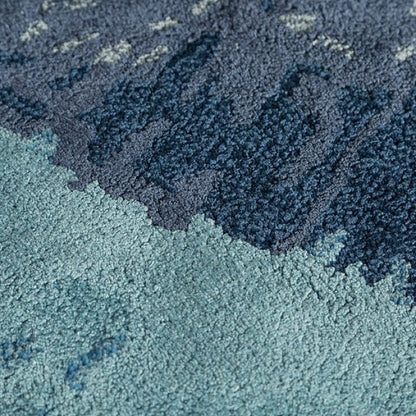Illuvia Rug 3656 in Ocean Blue-Inky Sea
