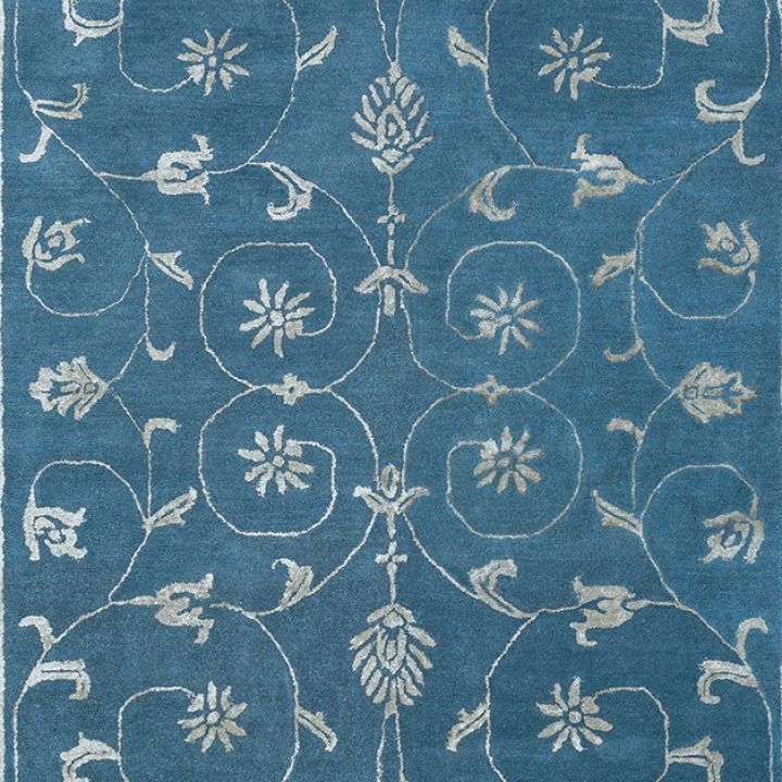 Virginia Rug 3656 in Brill Blue-Lgt Gold