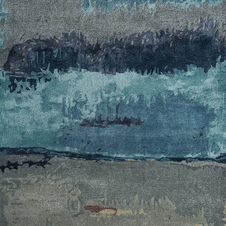 Illuvia Rug 3656 in Ocean Blue-Inky Sea