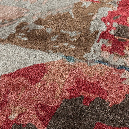 Frida Rug 3656 in Red Lacquer-Dk.Taupe
