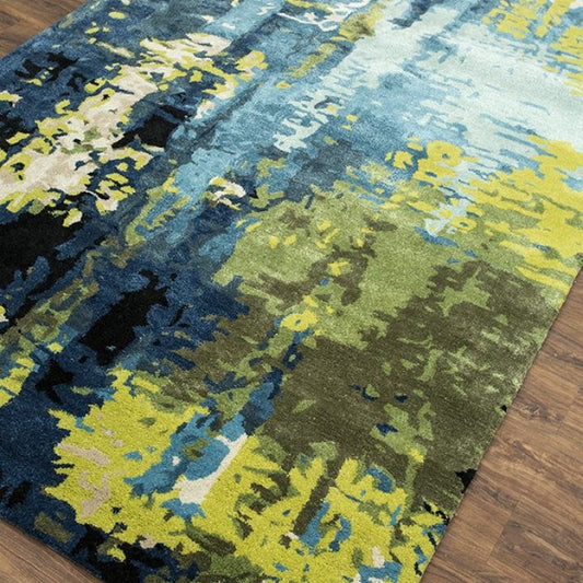 Joia Rug 5070 in Ensign Blue-Wasabi