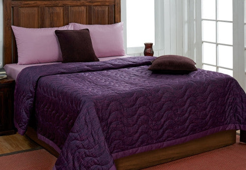 Enigma Print Purple Single Quilt