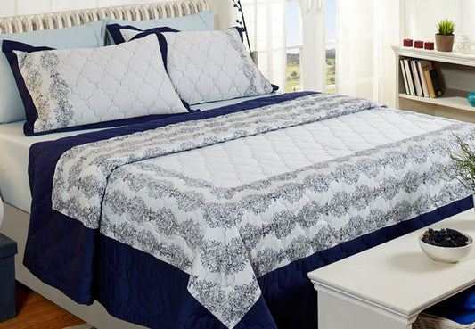 Luxury Quilt Blue  King Quilt