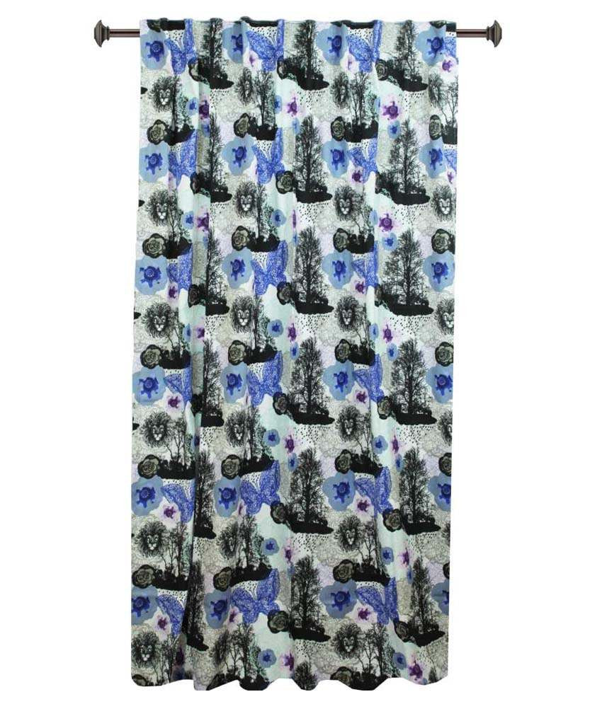 Blue Butterfly-Backloop Curtain