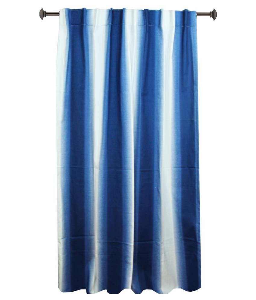 Blue & White-Backloop Curtain