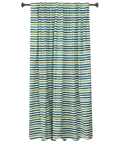 Stripe Blue & Green-Backloop Curtain