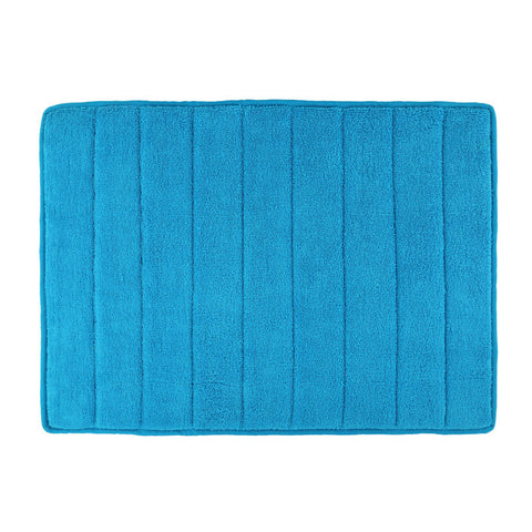 Hawaii Plain Bath Mat With Grip Coating(Azure)-65x45 cm