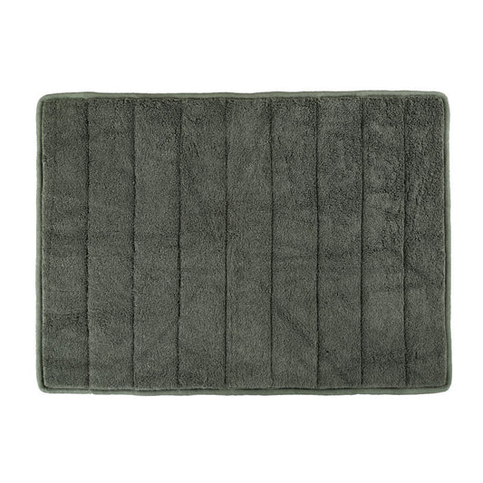 Hawaii Plain Bath Mat With Grip Coating(Dark Grey)-65x45 cm