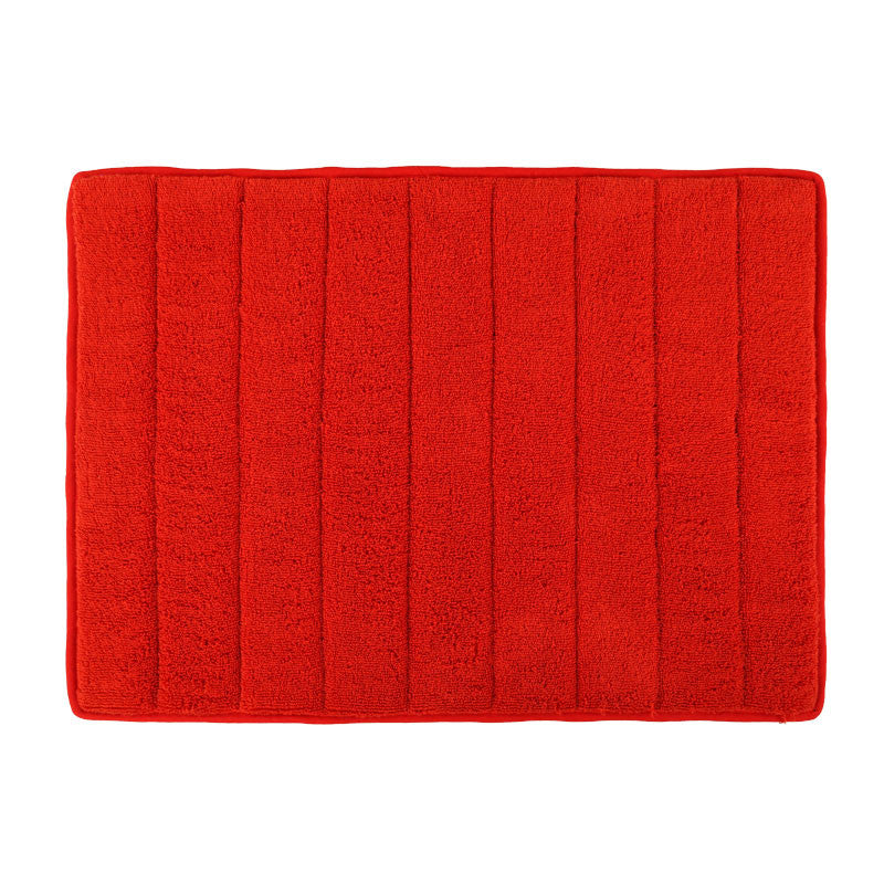 Hawaii Plain Bath Mat With Grip Coating(Red)-65x45 cm