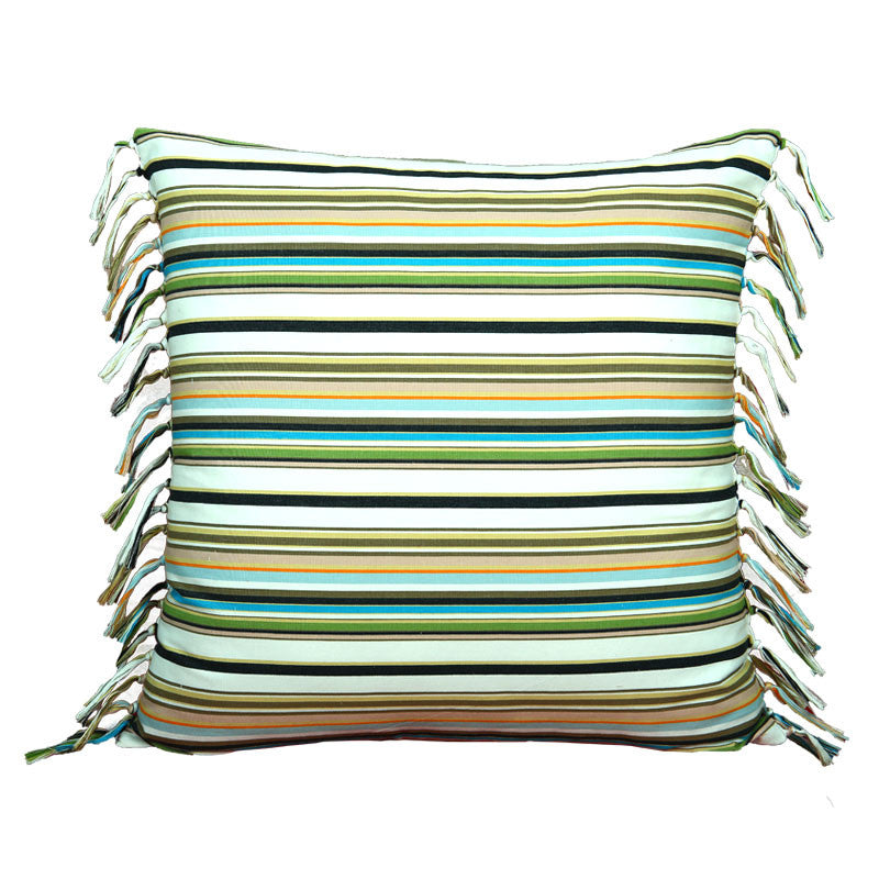 Olive Cushion Covers with Fringes