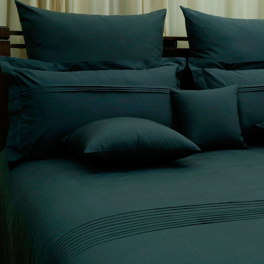 Overlap Bedsheet With Pillow Cover(Black)