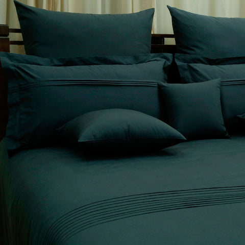 Overlap Bedsheet With Pillow Cover(Black)
