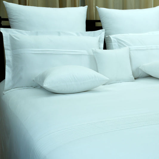 Overlap Bedsheet With Pillow Cover(White)