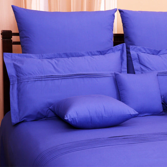 Overlap Bedsheet With Pillow Cover(Dark Blue)