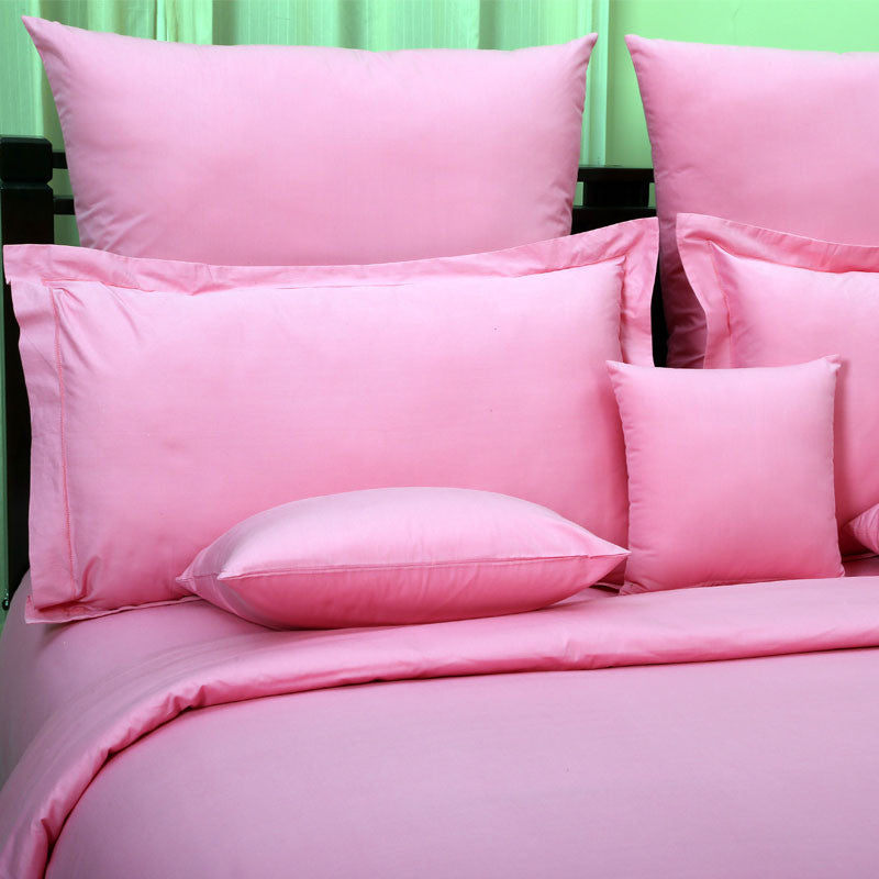 Pure Bedsheet With Pillow Cover(Pink)