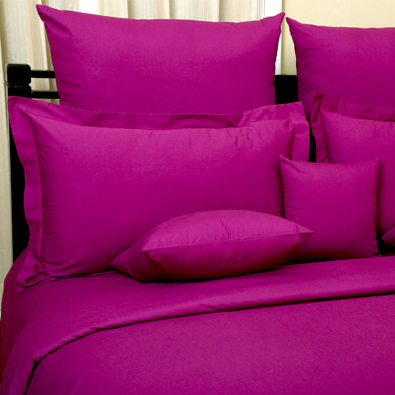 Pure Bedsheet With Pillow Cover(Purple)