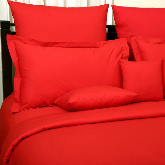 Pure Bedsheet With Pillow Cover(Red)