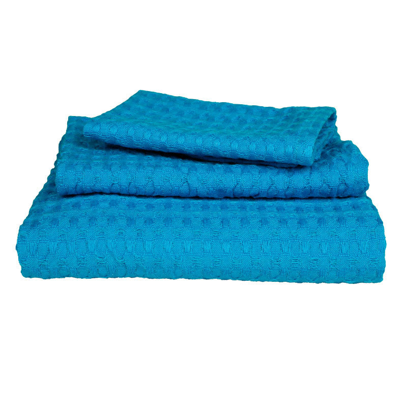 Waffle Bath Towel(Azure)-70x140 cm