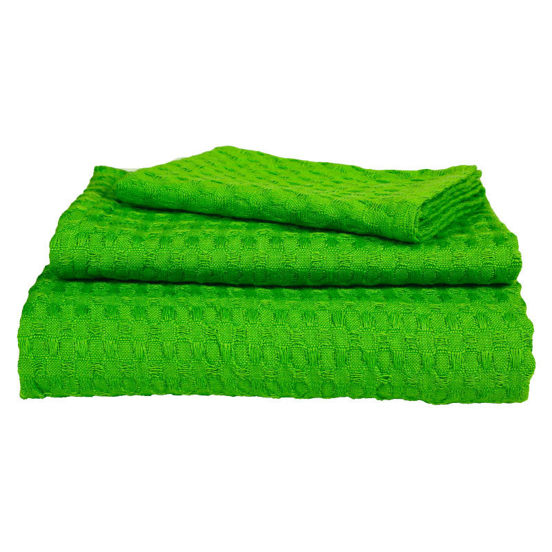 Waffle Face Towel(Green)-30x30 cm