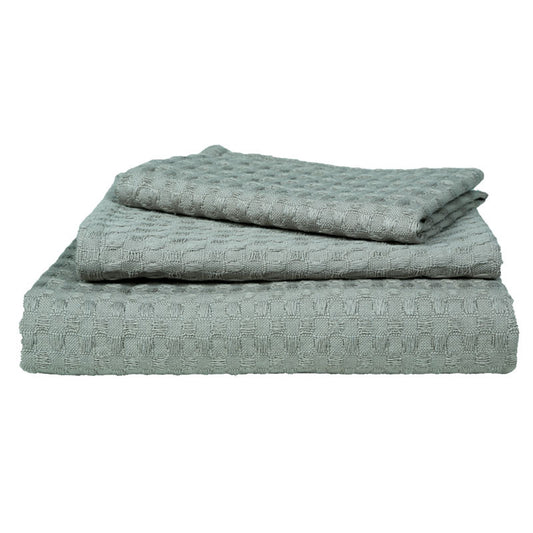 Waffle Bath Towel(Grey)-70x140 cm