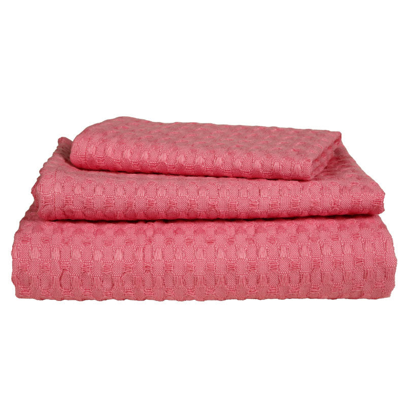 Waffle Face Towel(Pink)-30x30 cm