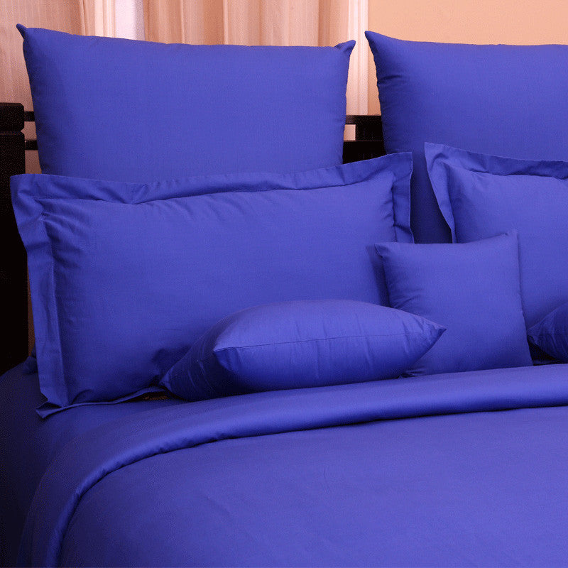 Pure Bedsheet with Pillow Cover(Dark Blue)