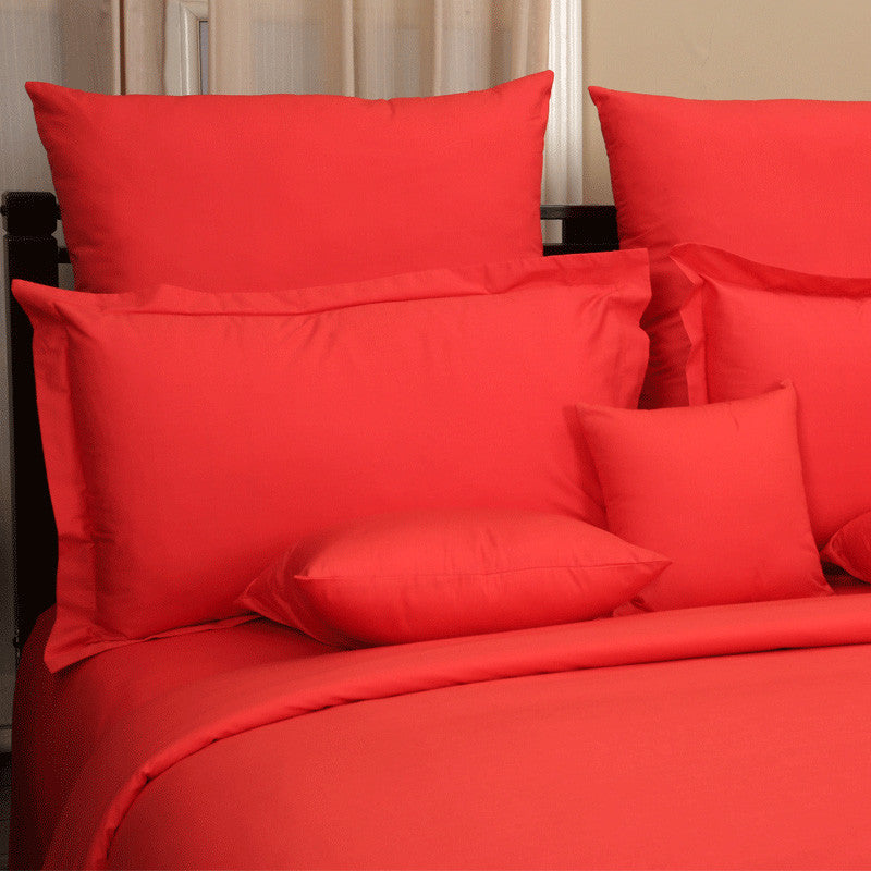 Pure Bedsheet With Pillow Cover(Dark Orange)