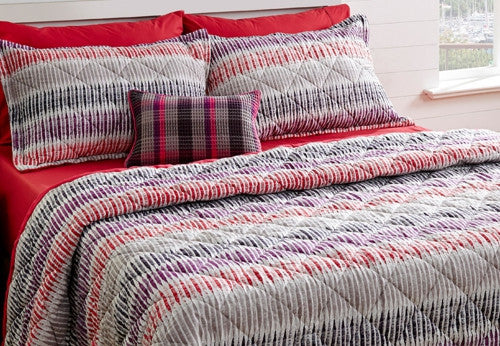 Haze Print Red  Single Quilt