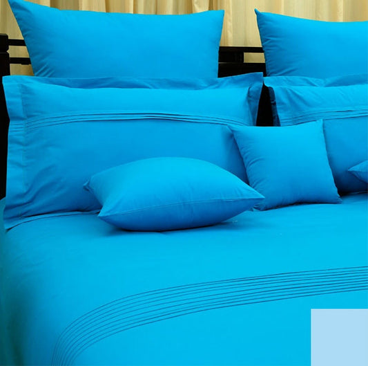 Overlap Bedsheet With Pillow Cover(Azure)