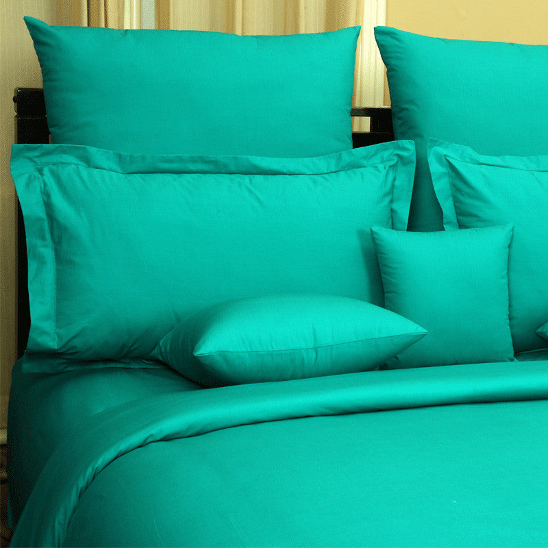 Pure Bedsheet With Pillow Cover(Teal Green)