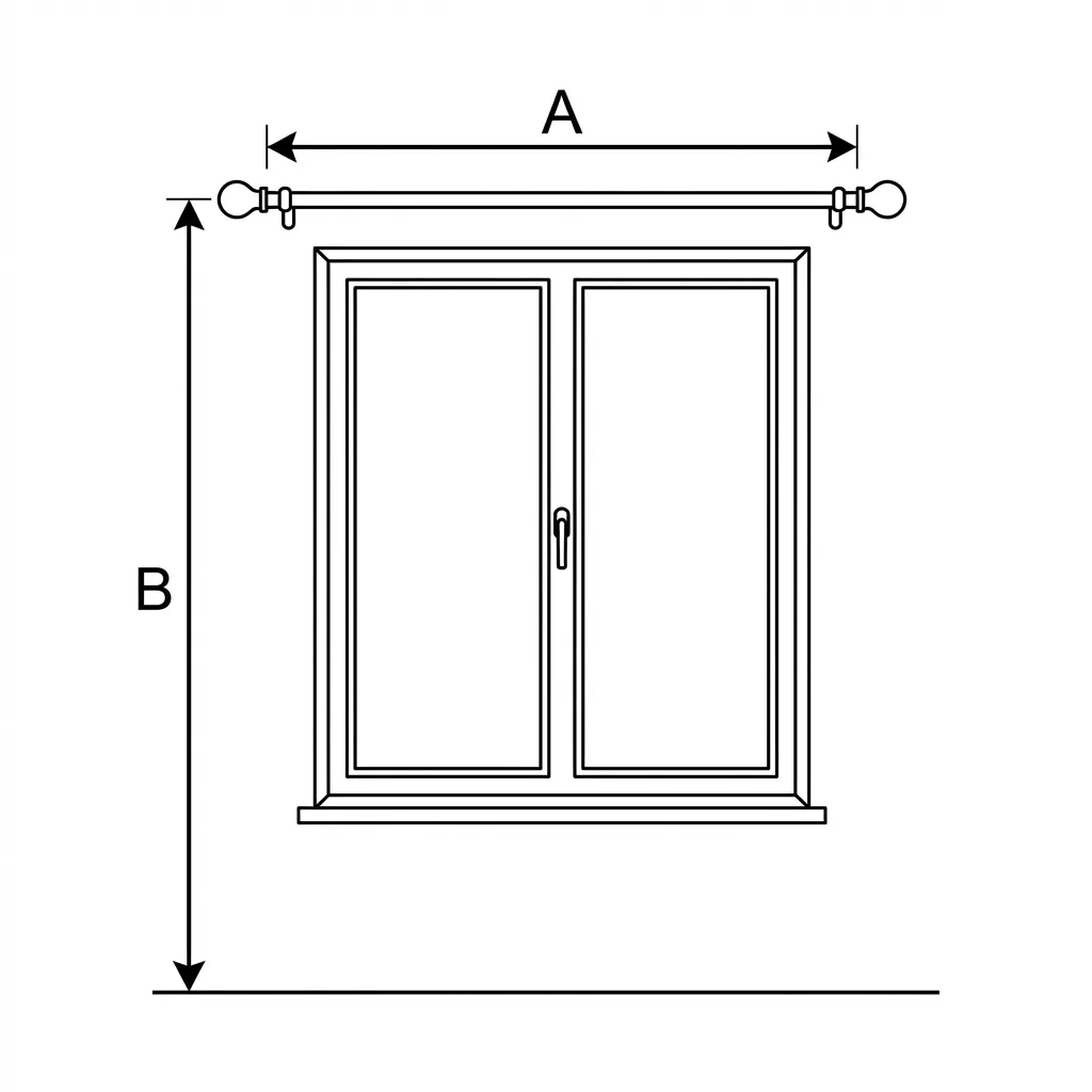Measurement Diagram: Width A and Height B